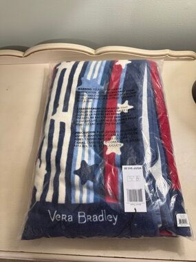 Vera Bradley Navy, Red & White Star Stripe beach towel